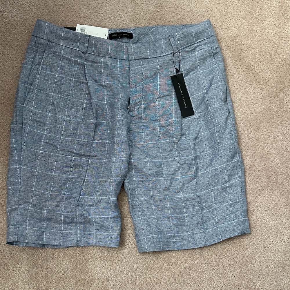 Banana Republic Women's Blue Plaid Shorts